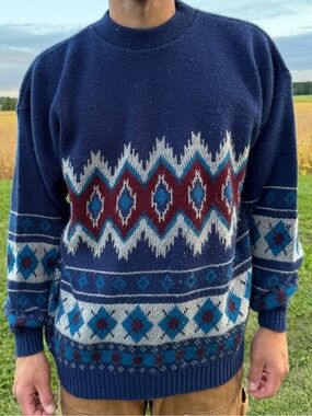 Vintage Geometric Sweater